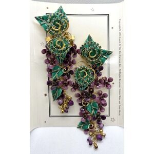 Vintage Lunch at The Ritz French Hybrids 24KT Gold Plated Clip-on Earrings Rare